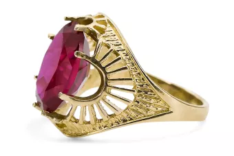 14K Yellow gold Ruby Ring Vintage Jewlery vrc003y